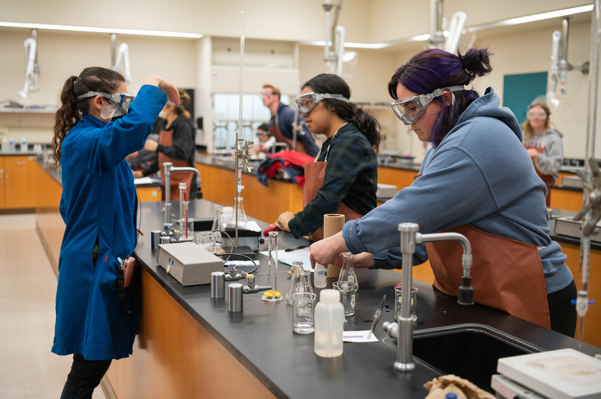 Group of chemistry students