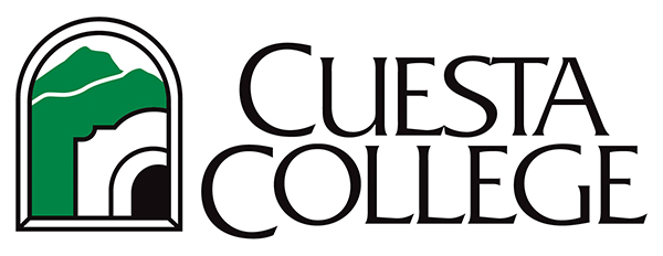 Cuesta College logo horizontal black text