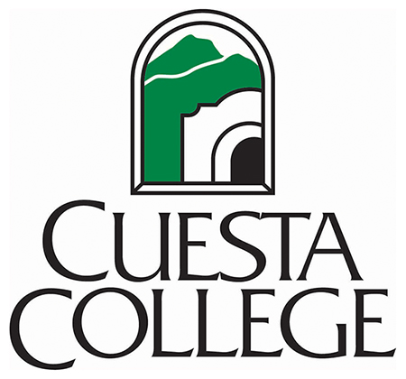 Cuesta College logo vertical black text