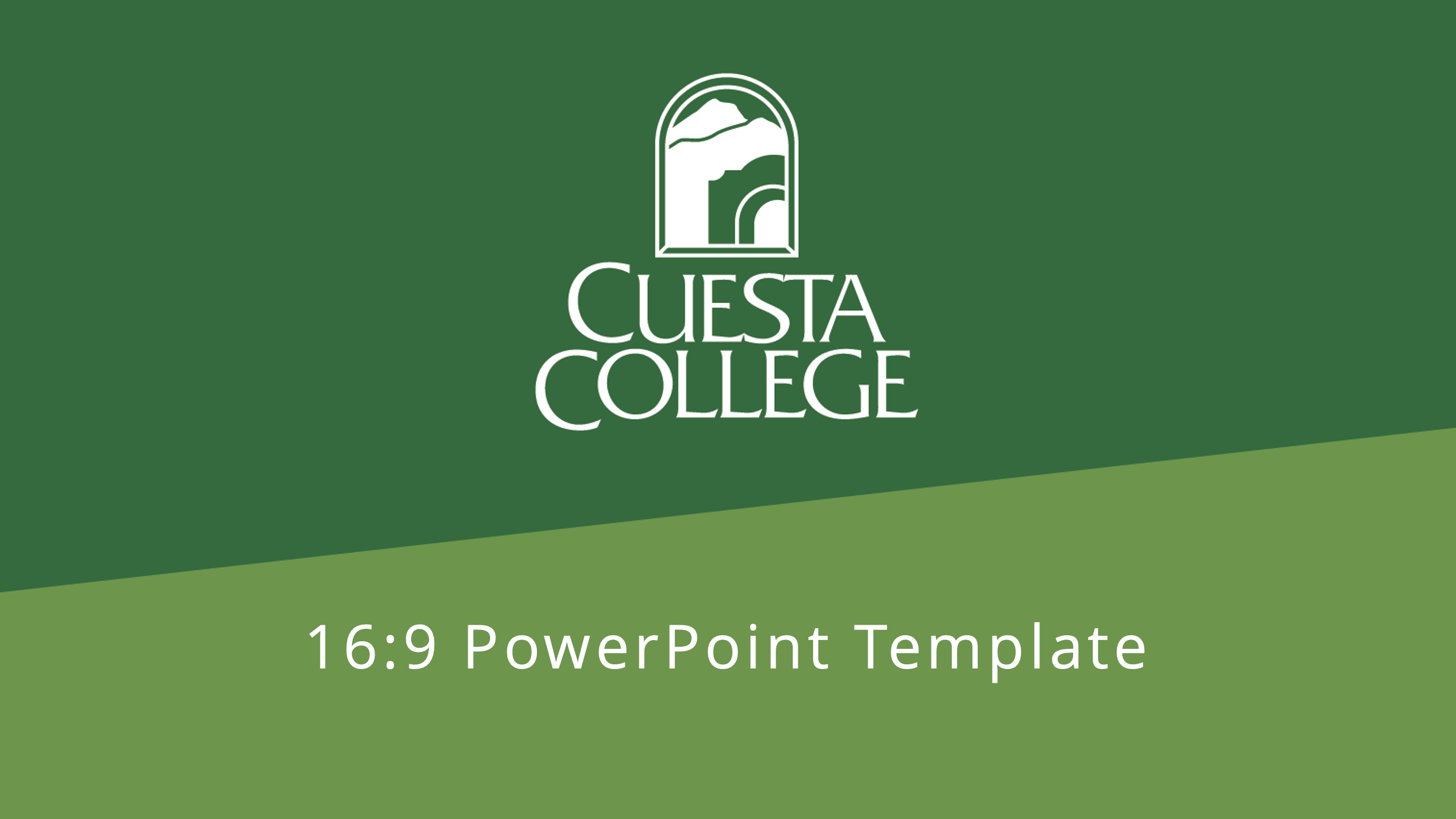 Cuesta College PowerPoint Template