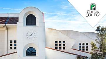 San Luis Obispo clocktower with logo