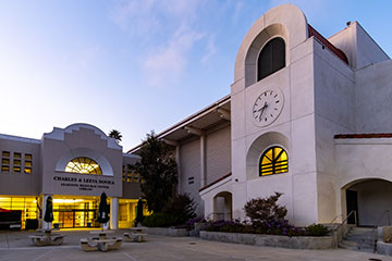 San Luis Obispo campus at dusk