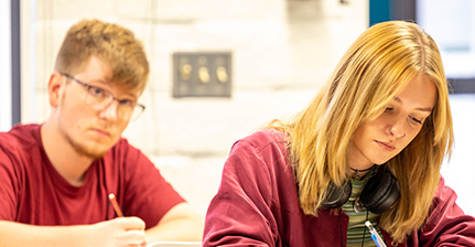 Two students in class