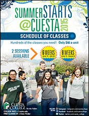 Schedule Archive Cuesta College San Luis Obispo Paso Robles Arroyo Grande