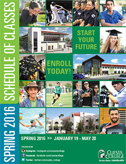 2016 Spring Class Schedule
