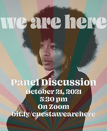 we are here panel discussion poster