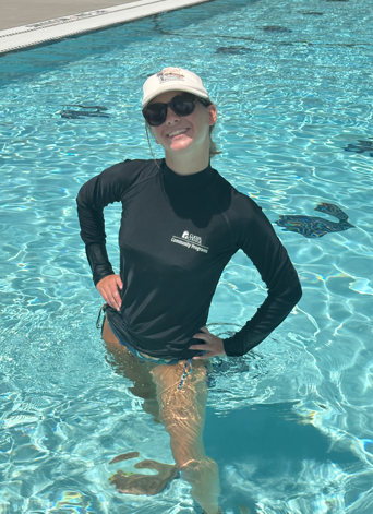 Madelyn in the pool