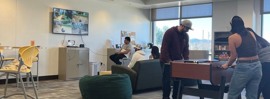 North County Lounge with students