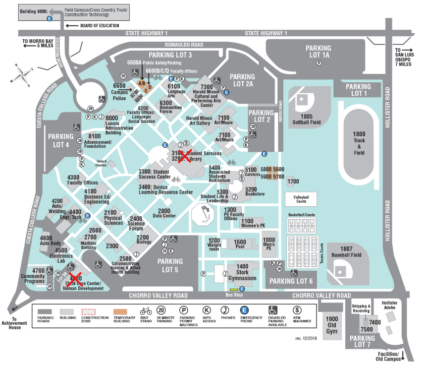 San Luis Obispo Campus Map